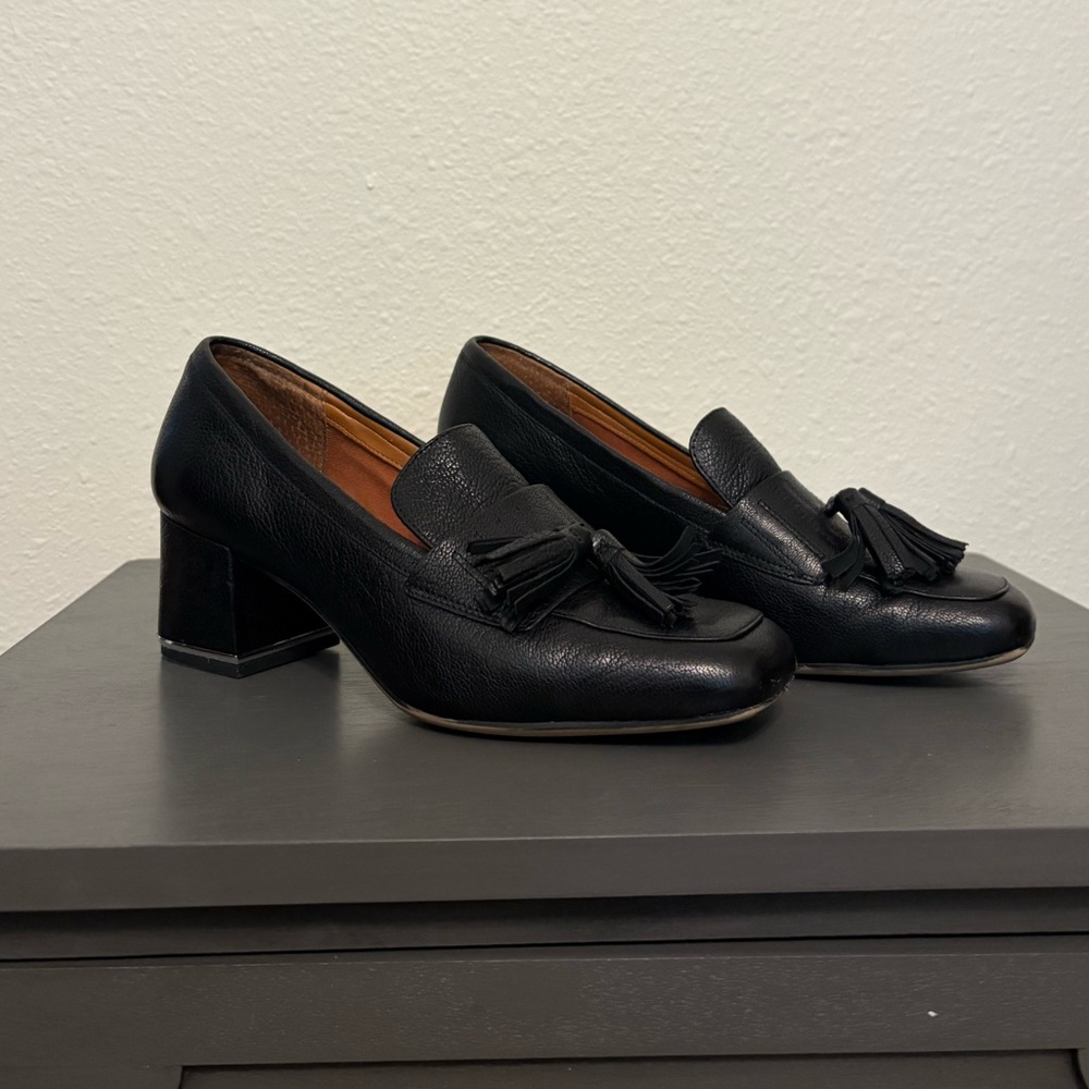 Franco Sarto Black Tassel Heels